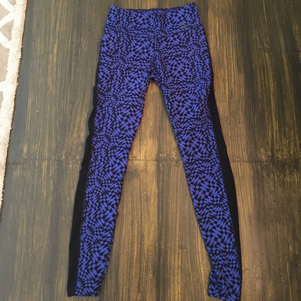 Nike blue/blk yoga pants/leggings